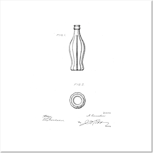 Bottle Design Vintage Patent Drawing Posters and Art